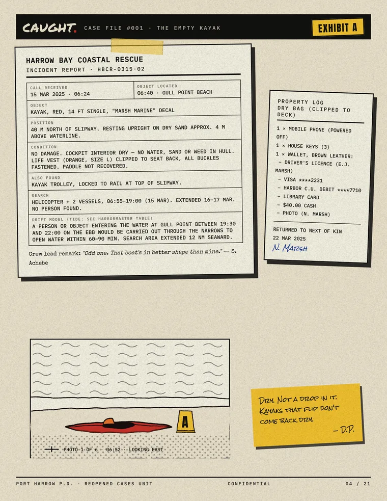 Exhibit A: coastal rescue report