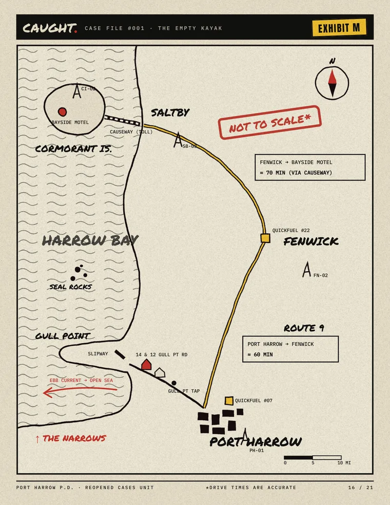 Exhibit M: hand-drawn map